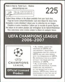 2006-07 Panini UEFA Champions League Stickers #225 Mantorras Back