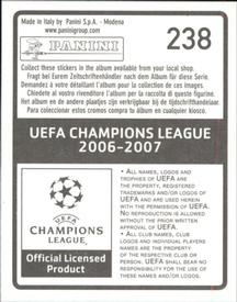 2006-07 Panini UEFA Champions League Stickers #238 Jorginho Back