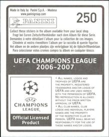 2006-07 Panini UEFA Champions League Stickers #250 Custodio Back