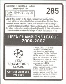 2006-07 Panini UEFA Champions League Stickers #285 Julien Faubert Back