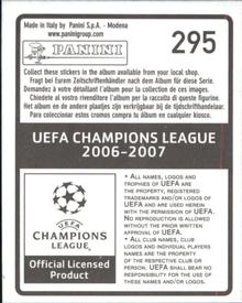 2006-07 Panini UEFA Champions League Stickers #295 Tony Sylva Back