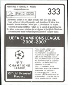 2006-07 Panini UEFA Champions League Stickers #333 Ayhan Akman Back