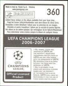 2006-07 Panini UEFA Champions League Stickers #360 Klaas Jan Huntelaar Back
