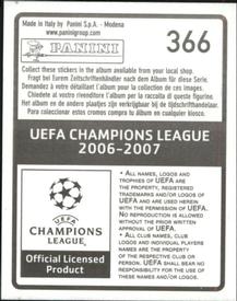 2006-07 Panini UEFA Champions League Stickers #366 Jean Alain Boumsong Back