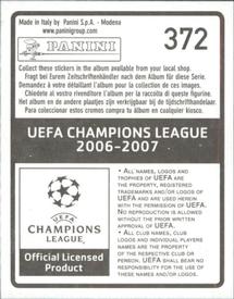 2006-07 Panini UEFA Champions League Stickers #372 Giuliano Giannichedda Back