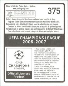 2006-07 Panini UEFA Champions League Stickers #375 Valeri Bojinov Back