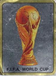 1990 Panini Italia '90 World Cup Stickers #2 FIFA World Cup Trophy Front