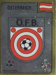 1990 Panini Italia '90 World Cup Stickers #57 Österreichischer Fussball-Bund Emblem Front