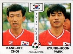 1990 Panini Italia '90 World Cup Stickers #318 Kang-Hee Choi / Kyung-Hoon Park Front
