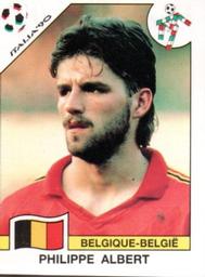 1990 Panini Italia '90 World Cup Stickers #333 Philippe Albert Front