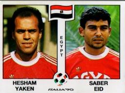 1990 Panini Italia '90 World Cup Stickers #443 Hesham Yaken / Saber Eid Front