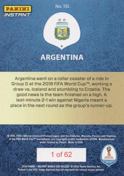 2018 Panini Instant FIFA World Cup #155 Argentina Back