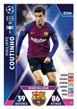 2018-19 Topps Match Attax UEFA Champions League #13 Philippe Coutinho Front