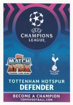 2018-19 Topps Match Attax UEFA Champions League #185 Toby Alderweireld Back