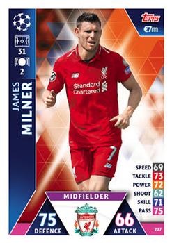 2018-19 Topps Match Attax UEFA Champions League #207 James Milner Front