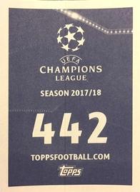 2017-18 Topps UEFA Champions League Stickers #442 Dejan Lovren Back