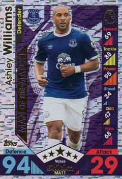 2016-17 Topps Match Attax Premier League Extra - Man of the Match #MA11 Ashley Williams Front