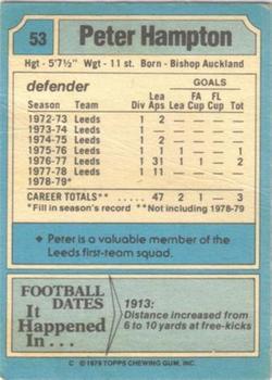 1979-80 Topps #53 Peter Hampton Back