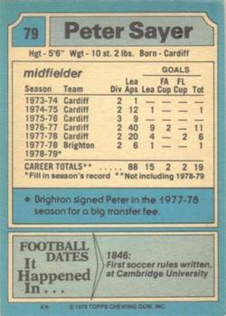 1979-80 Topps #79 Peter Sayer Back
