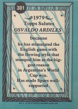 1979-80 Topps #301 Osvaldo Ardiles Back