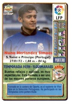 1996-97 Mundicromo Sport Las Fichas de La Liga - Ultima Hora II #147 Nuno Back
