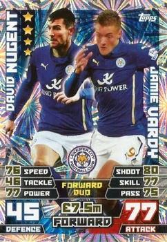 2014-15 Topps Match Attax Premier League Extra - Duo Cards #D8 David Nugent / Jamie Vardy Front