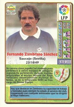 1996-97 Mundicromo Sport Las Fichas de La Liga - Ultima Hora III #326 Zambrano Back