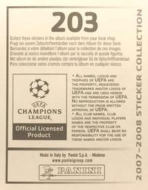 2007-08 Panini UEFA Champions League Stickers #203 Steven Gerrard Back
