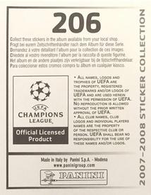 2007-08 Panini UEFA Champions League Stickers #206 Momo Sissoko Back