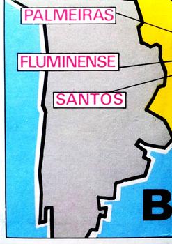 1975-76 Panini Football Clubs Stickers #33 Map of Brazil Front