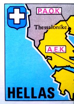 1975-76 Panini Football Clubs Stickers #123 Map of Greece Front