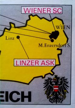 1975-76 Panini Football Clubs Stickers #215 Map of Austria Front