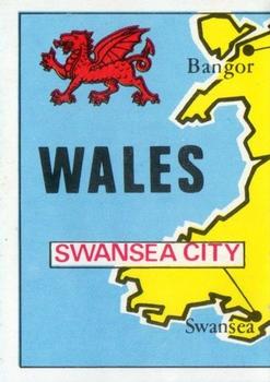 1975-76 Panini Football Clubs Stickers #299 Map of Wales Front