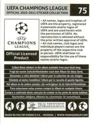 2010-11 Panini UEFA Champions League Stickers #75 Cris Back