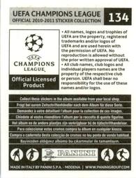 2010-11 Panini UEFA Champions League Stickers #134 Yossi Shivhon Back
