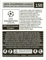 2010-11 Panini UEFA Champions League Stickers #150 Paul Scholes Back