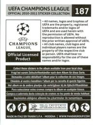 2010-11 Panini UEFA Champions League Stickers #187 Steven Naismith Back
