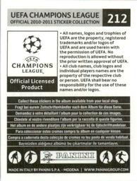 2010-11 Panini UEFA Champions League Stickers #212 Gerard Pique Back
