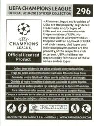 2010-11 Panini UEFA Champions League Stickers #296 Philippe Mexes Back