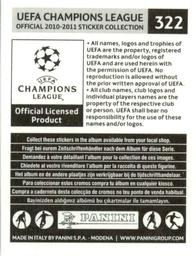 2010-11 Panini UEFA Champions League Stickers #322 Xherdan Shaqiri Back