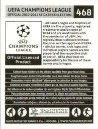 2010-11 Panini UEFA Champions League Stickers #468 Adama Coulibaly Back
