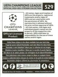 2010-11 Panini UEFA Champions League Stickers #529 Lima Back