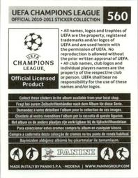 2010-11 Panini UEFA Champions League Stickers #560 Poster Athens Final 2007 Back