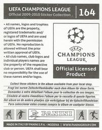 2009-10 Panini UEFA Champions League Stickers #164 Marcelo Back