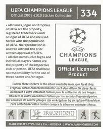2009-10 Panini UEFA Champions League Stickers #334 Norbert Meszaros Back