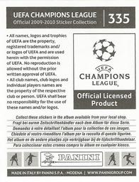 2009-10 Panini UEFA Champions League Stickers #335 Peter Czvitkovics Back