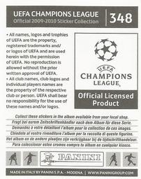 2009-10 Panini UEFA Champions League Stickers #348 Carles Puyol Back