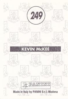 1996 Panini Scottish Premier League #249 Kevin McKee Back