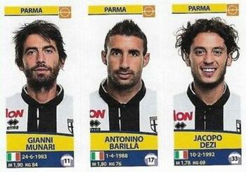 2017-18 Panini Calciatori Stickers #667 Gianni Munari / Antonino Barillà / Jacopo Dezi Front