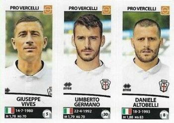 2017-18 Panini Calciatori Stickers #690 Giuseppe Vives / Umberto Germano / Daniele Altobelli Front